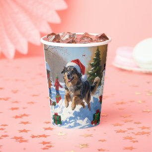 Anatolian Shepherd Christmas Festive Snow Paper Cups