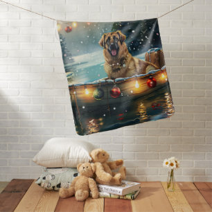 Anatolian Shepherd Christmas Festive Voyage Baby Blanket