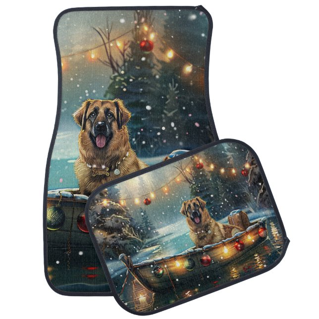 Anatolian Shepherd Christmas Festive Voyage Car Floor Mat (Set)