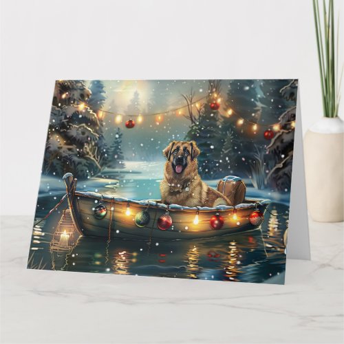 Anatolian Shepherd Christmas Festive Voyage Card