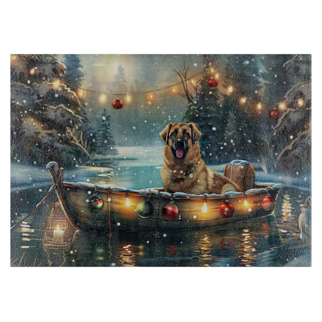 Anatolian Shepherd Christmas Festive Voyage Cutting Board (Front)