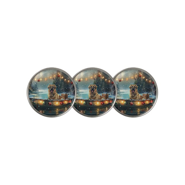 Anatolian Shepherd Christmas Festive Voyage Golf Ball Marker (3 Up)