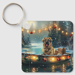 Anatolian Shepherd Christmas Festive Voyage Keychain