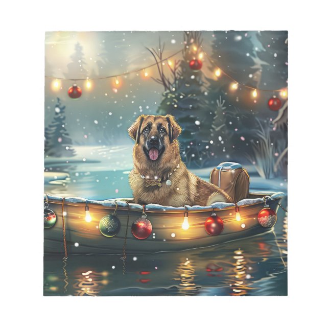 Anatolian Shepherd Christmas Festive Voyage Notepad (Front)