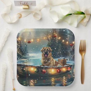 Anatolian Shepherd Christmas Festive Voyage Paper Plates