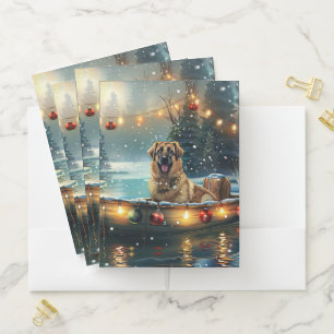 Anatolian Shepherd Christmas Festive Voyage Pocket Folder