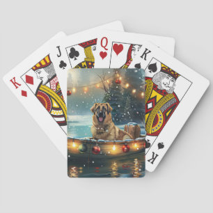 Anatolian Shepherd Christmas Festive Voyage Poker Cards