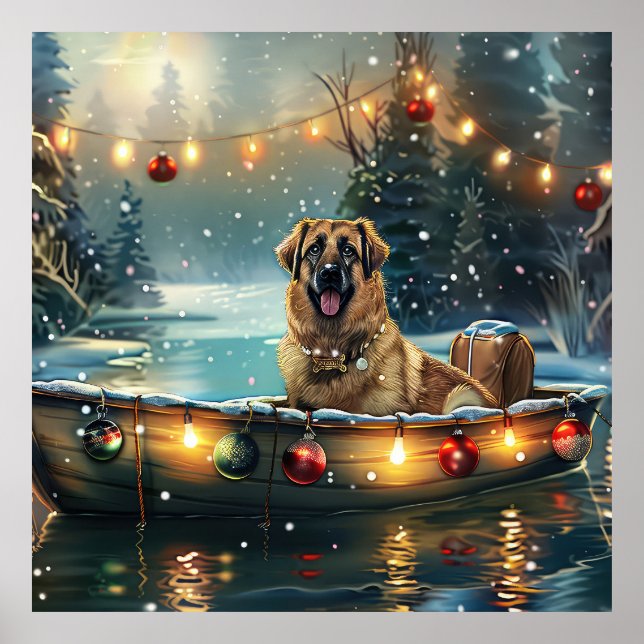 Anatolian Shepherd Christmas Festive Voyage Poster (Front)
