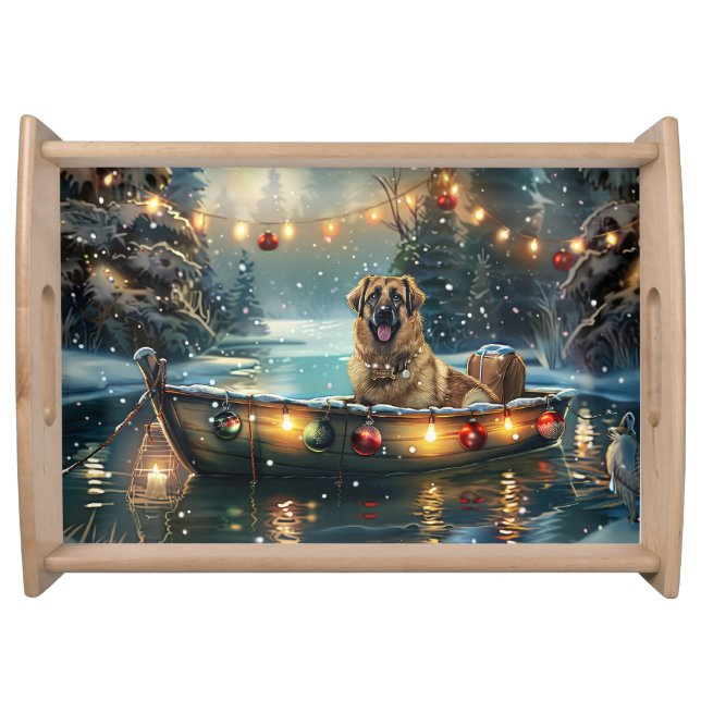 Anatolian Shepherd Christmas Festive Voyage Serving Tray (Front)