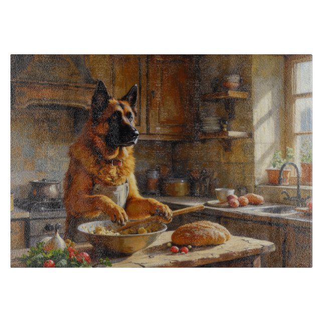 Anatolian Shepherd Cooking in Kitchen Cutting Board (Front)