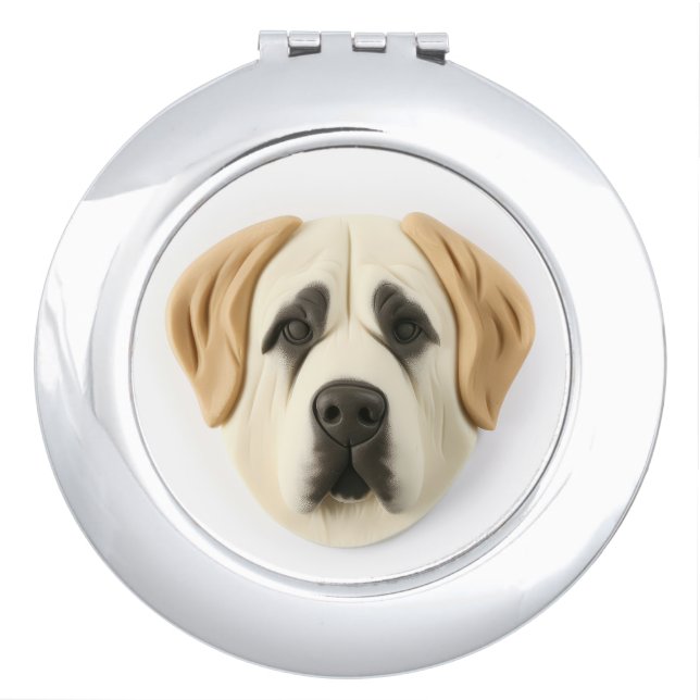 Anatolian Shepherd Dog 3D Inspired Compact Mirror (Front)