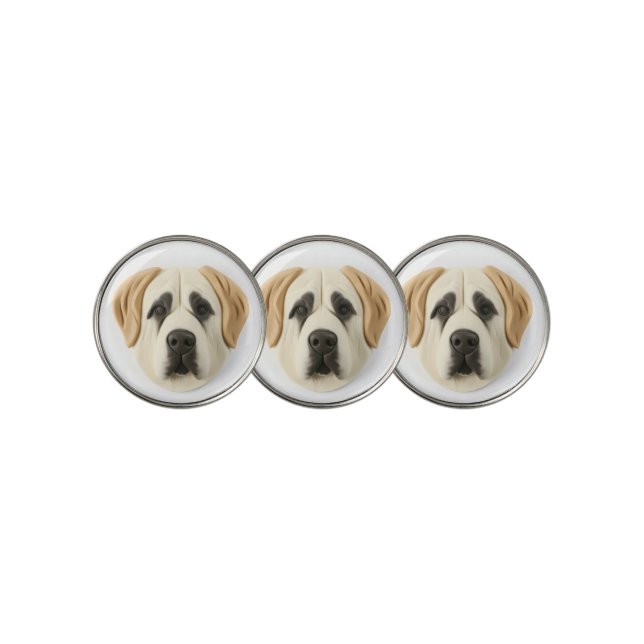 Anatolian Shepherd Dog 3D Inspired Golf Ball Marker (3 Up)