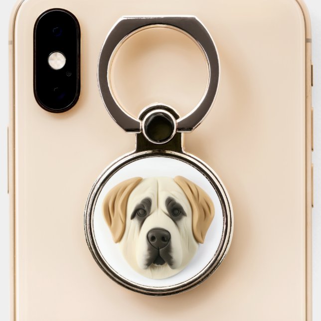 Anatolian Shepherd Dog 3D Inspired Phone Ring Stand (Close Up)