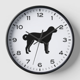 Anatolian Shepherd Dog Breed Silhouette Clock