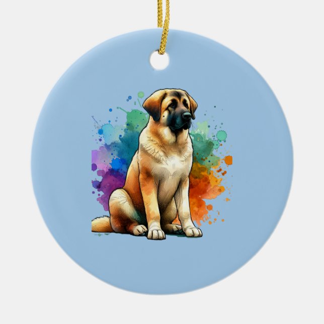 Anatolian Shepherd Dog Ceramic Ornament (Front)