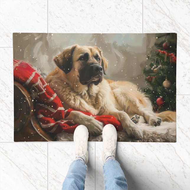 Anatolian Shepherd Dog Christmas Festive Doormat (Indoor)