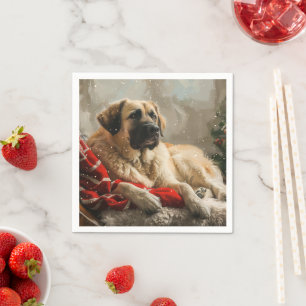 Anatolian Shepherd Dog Christmas Festive Napkins