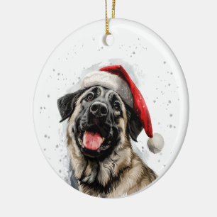 Anatolian Shepherd Dog Christmas Personalized Ceramic Ornament