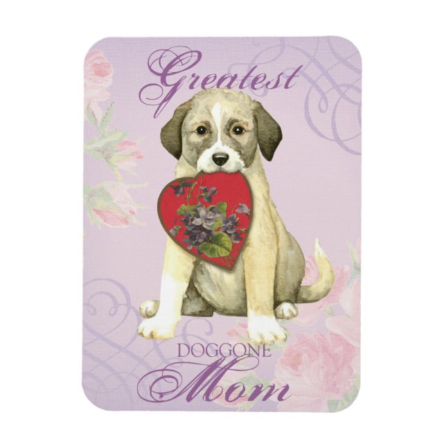 Anatolian Shepherd Dog Heart Mom Magnet (Vertical)
