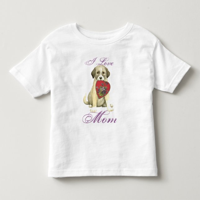 Anatolian Shepherd Dog Heart Mom Toddler T-shirt (Front)