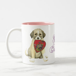 Anatolian Shepherd Dog Heart Mom Two-Tone Coffee Mug