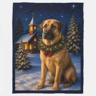 Anatolian Shepherd Dog Holiday Fleece Blanket