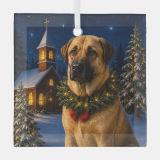 Anatolian Shepherd Dog Holiday Glass Ornament