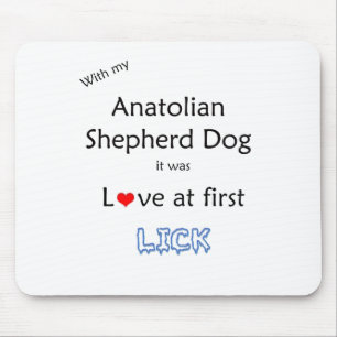 Anatolian Shepherd Dog Lick Design Mouse Pad