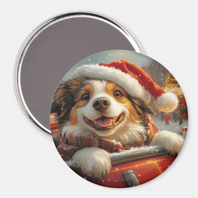 Anatolian Shepherd Dog Roller Coaster Christmas Magnet (Front/Back)
