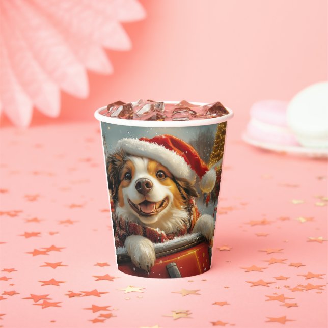 Anatolian Shepherd Dog Roller Coaster Christmas Paper Cups (Insitu)