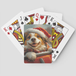 Anatolian Shepherd Dog Roller Coaster Christmas Poker Cards