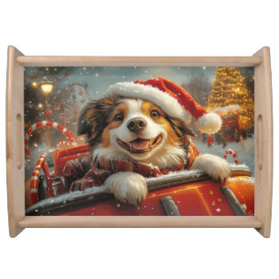 Anatolian Shepherd Dog Roller Coaster Christmas Serving Tray