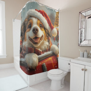Anatolian Shepherd Dog Roller Coaster Christmas Shower Curtain