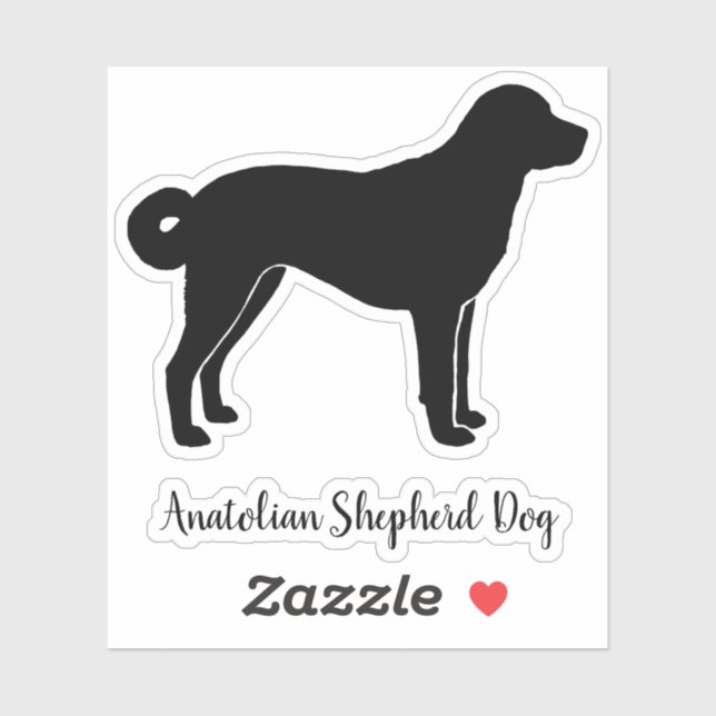 Anatolian Shepherd Dog Silhouette Cool Canine Sticker (Sheet)