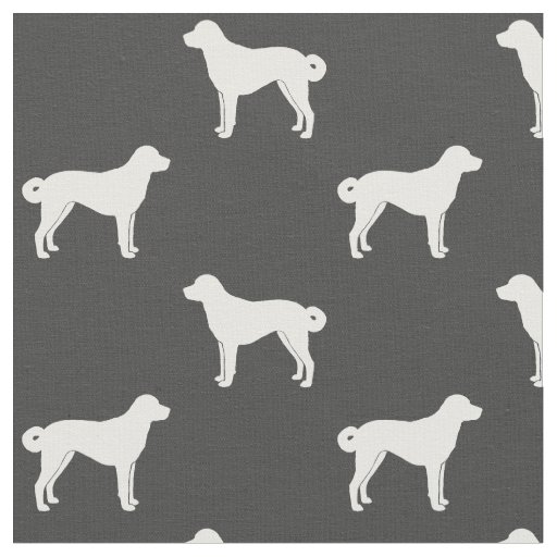 Anatolian Shepherd Dog Silhouettes Patterned Fabric
