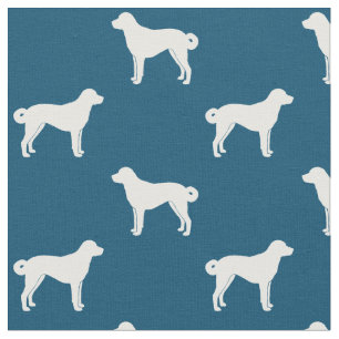 Anatolian Shepherd Dog Silhouettes Patterned Fabric