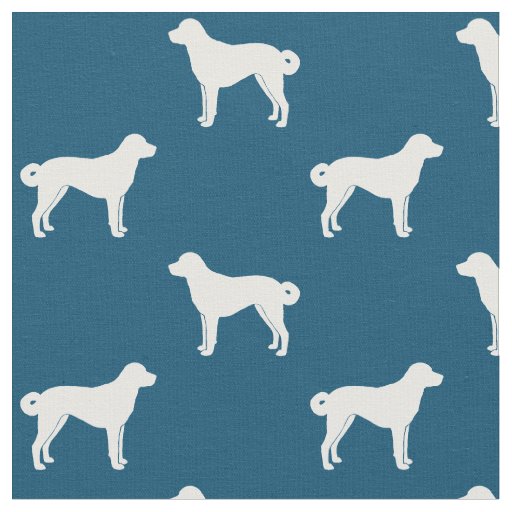 Anatolian Shepherd Dog Silhouettes Patterned Fabric