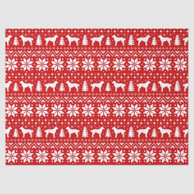 Anatolian Shepherd Dogs Christmas Pattern Tissue Paper (Front)