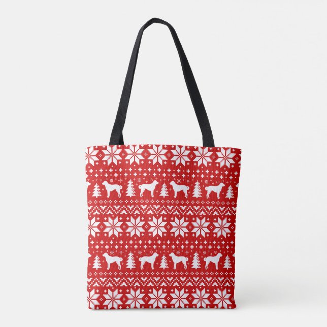 Anatolian Shepherd Dogs Christmas Patterned Tote Bag (Back)