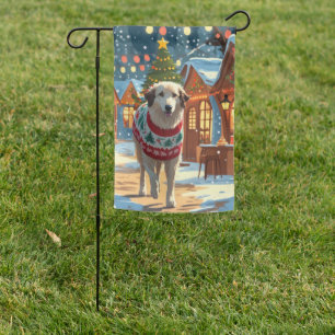 Anatolian Shepherd Dogs Christmas Snow Holiday Garden Flag