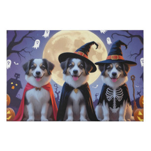 Anatolian Shepherd Dogs Pumpkin Halloween Funny Faux Canvas Print
