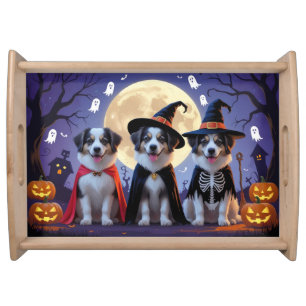 Anatolian Shepherd  Dogs Pumpkin Halloween Funny  Serving Tray