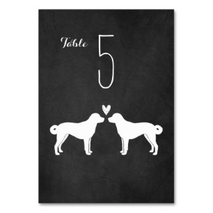 Anatolian Shepherd Dogs Wedding Reception Table Number