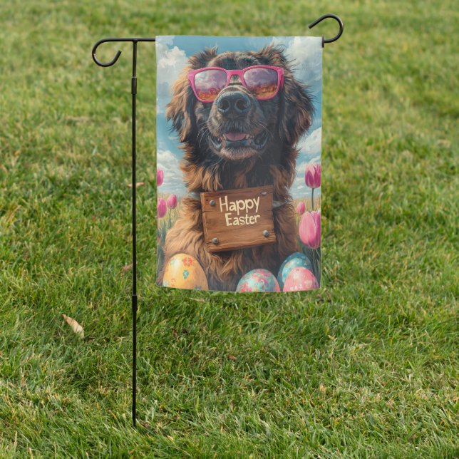 Anatolian Shepherd Easter Eggs  Garden Flag (In SItu)
