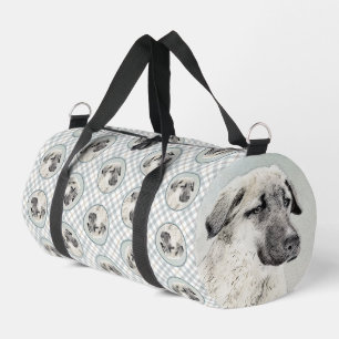 Anatolian Shepherd Fawn Painting Original Dog Art Duffle Bag