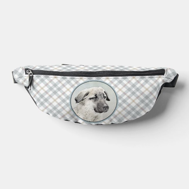 Anatolian Shepherd Fawn Painting Original Dog Art Fanny Pack (Lay Down)