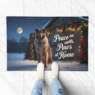 Anatolian Shepherd Festive Holiday Christmas Doormat