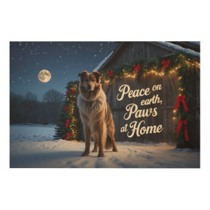 Anatolian Shepherd Festive Holiday Christmas Wood Wall Art