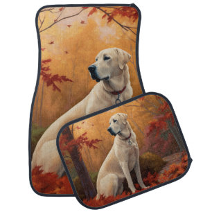 Anatolian Shepherd in Autumn Leaves Fall Inspire Car Floor Mat