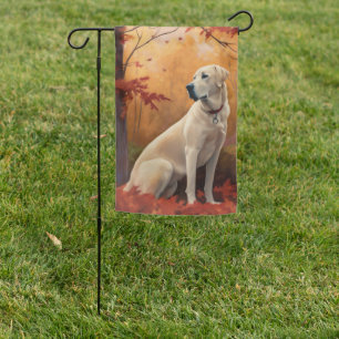 Anatolian Shepherd  in Autumn Leaves Fall Inspire Garden Flag